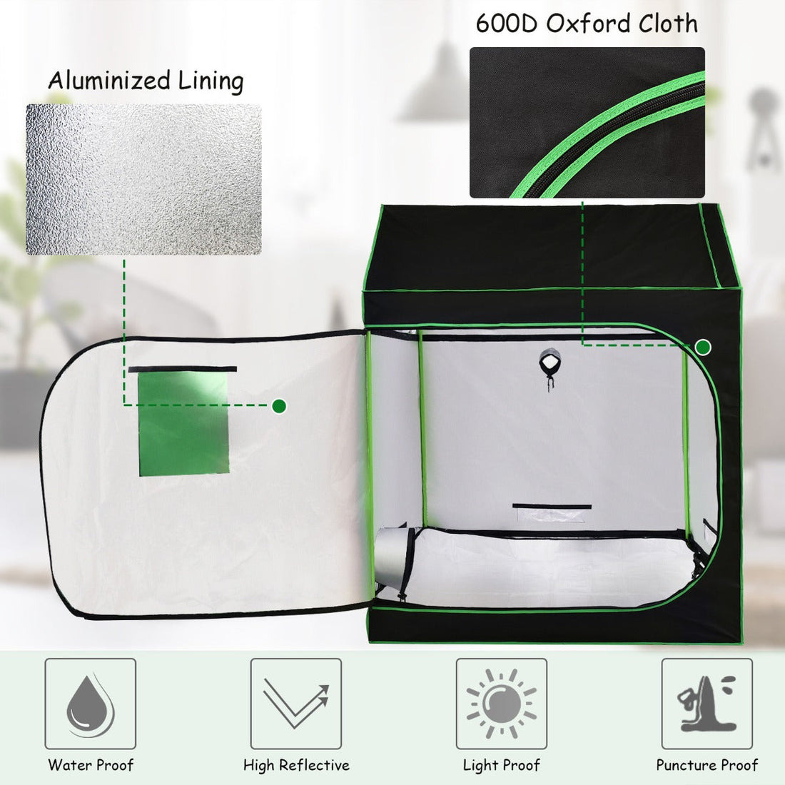 NNECW Growing Dark Room with Adjustable Straps for Indoor Plant Germination